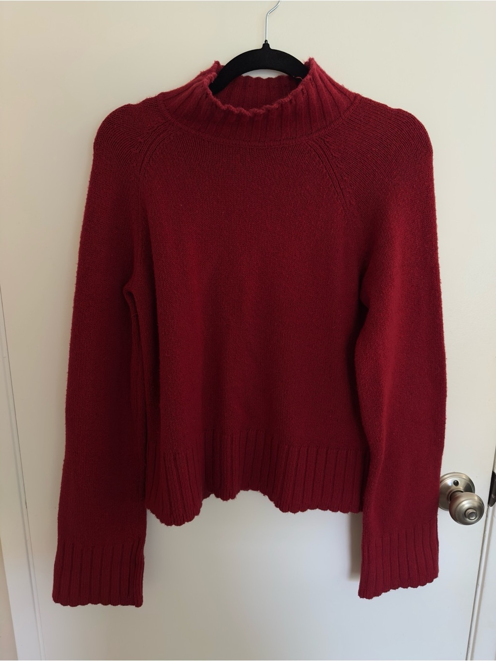GAP Women's Red Mock Turtleneck Sweater